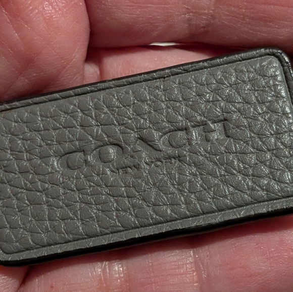 Coach Green Pebbled Leather Hangtag